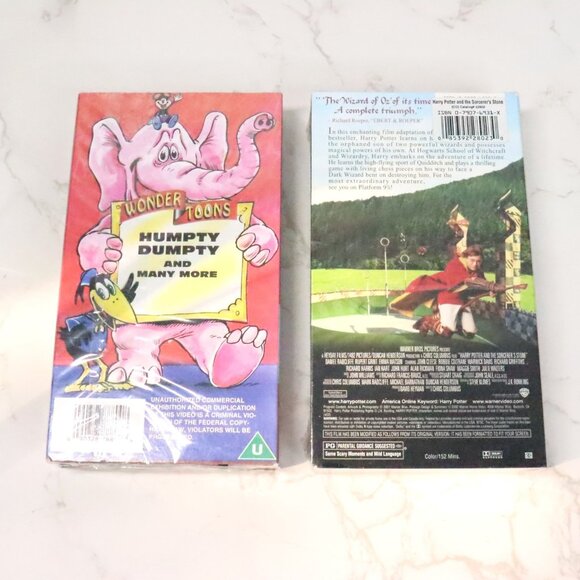 8pc Vintage 90s VHS Tape Mixed Movie Bundle Lot - Stooges, Harry Potter, NBA - Picture 3 of 11